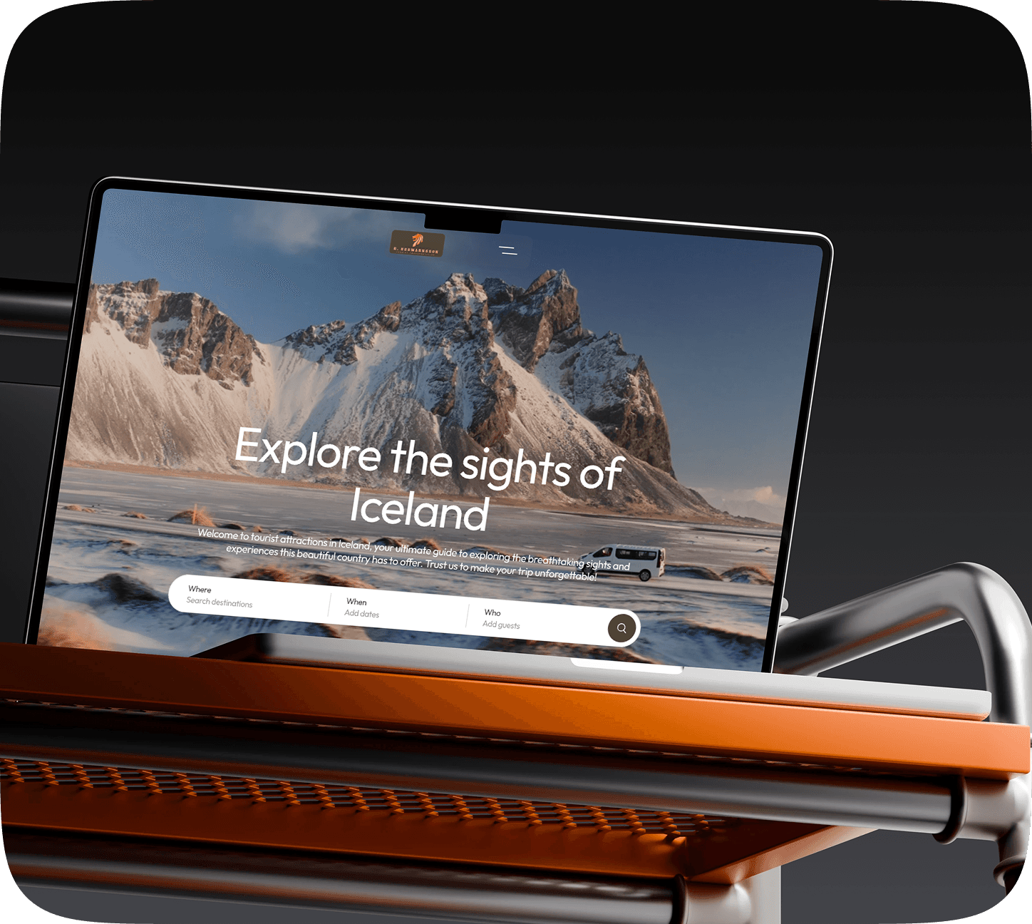 G. Harmannssons Travel Agency project mockup