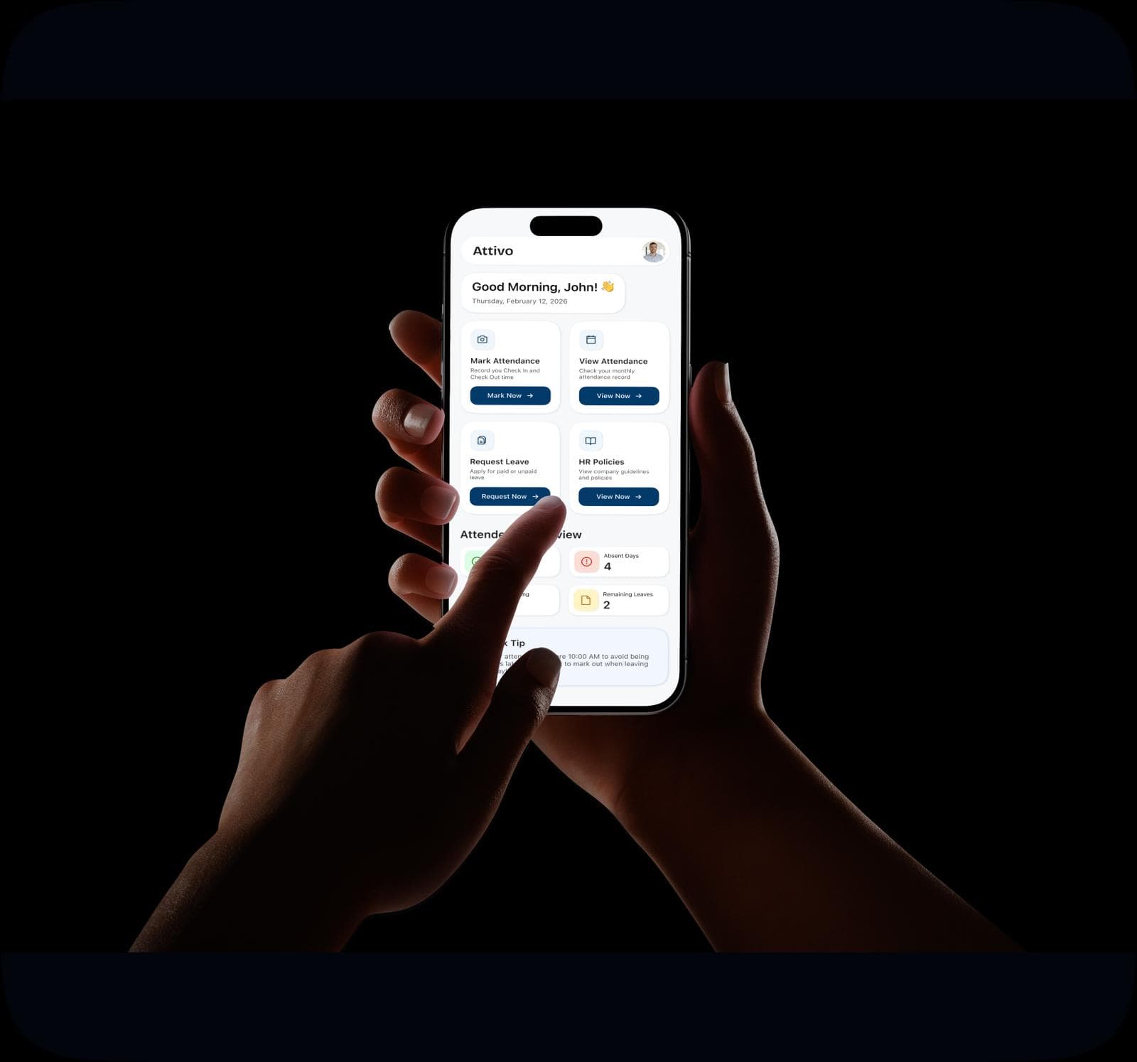 Mark Day mobile screen preview