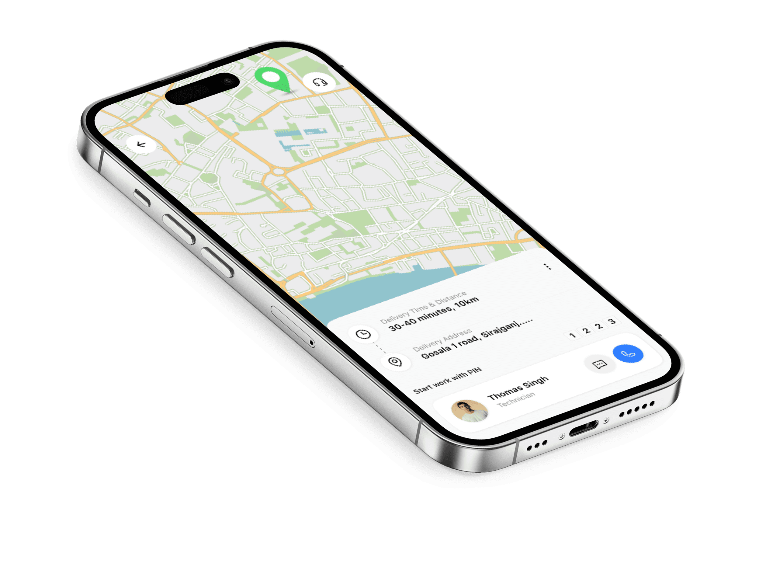 FastResponse map and tracking UI