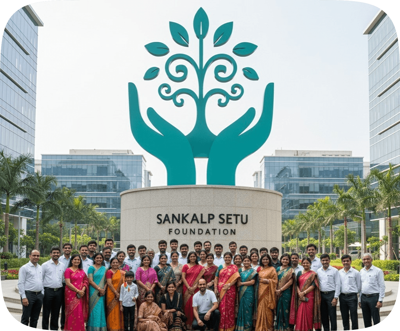 Sankalp Setu foundation outdoor banner
