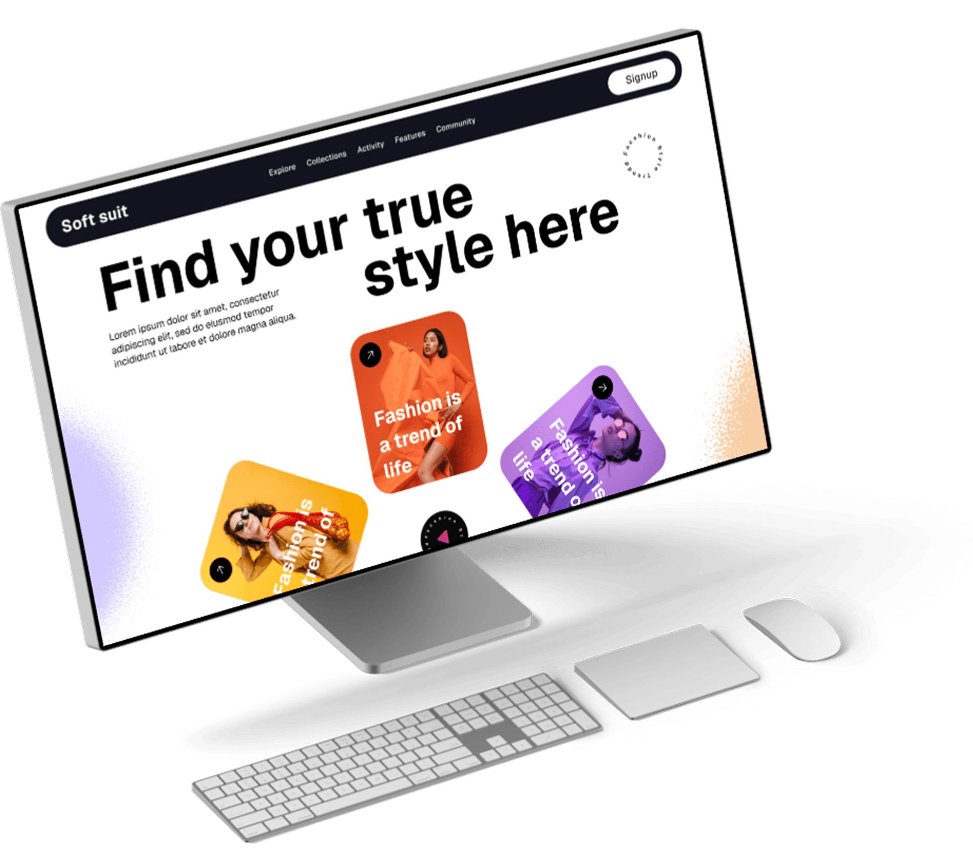Website card preview on keyboard